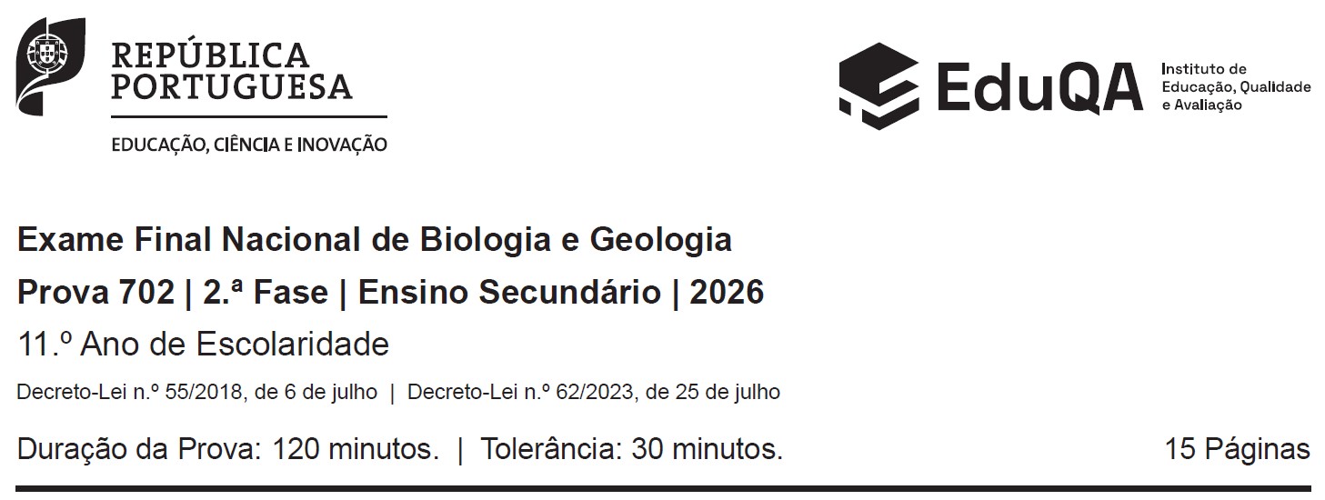 Parecer acerca da Prova de Exame Nacional do Ensino Secundário  Prova Escrita de Biologia e Geologia 702 – 2.ª Fase 2026